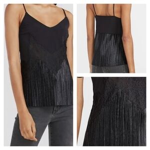 Express Black Lace and Pleated Cami Top